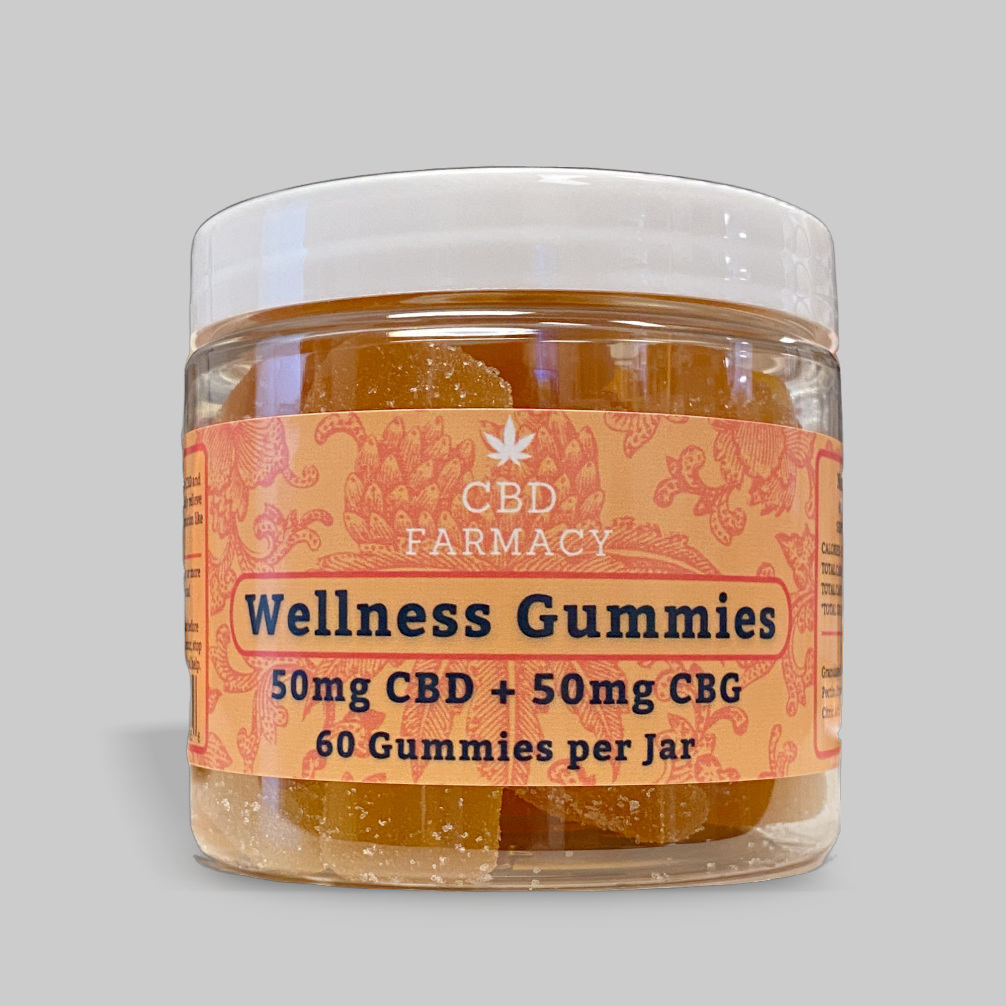 CBD Farmacy | CBD + CBG Wellness Gummies - Orange Creamsicle (60ct