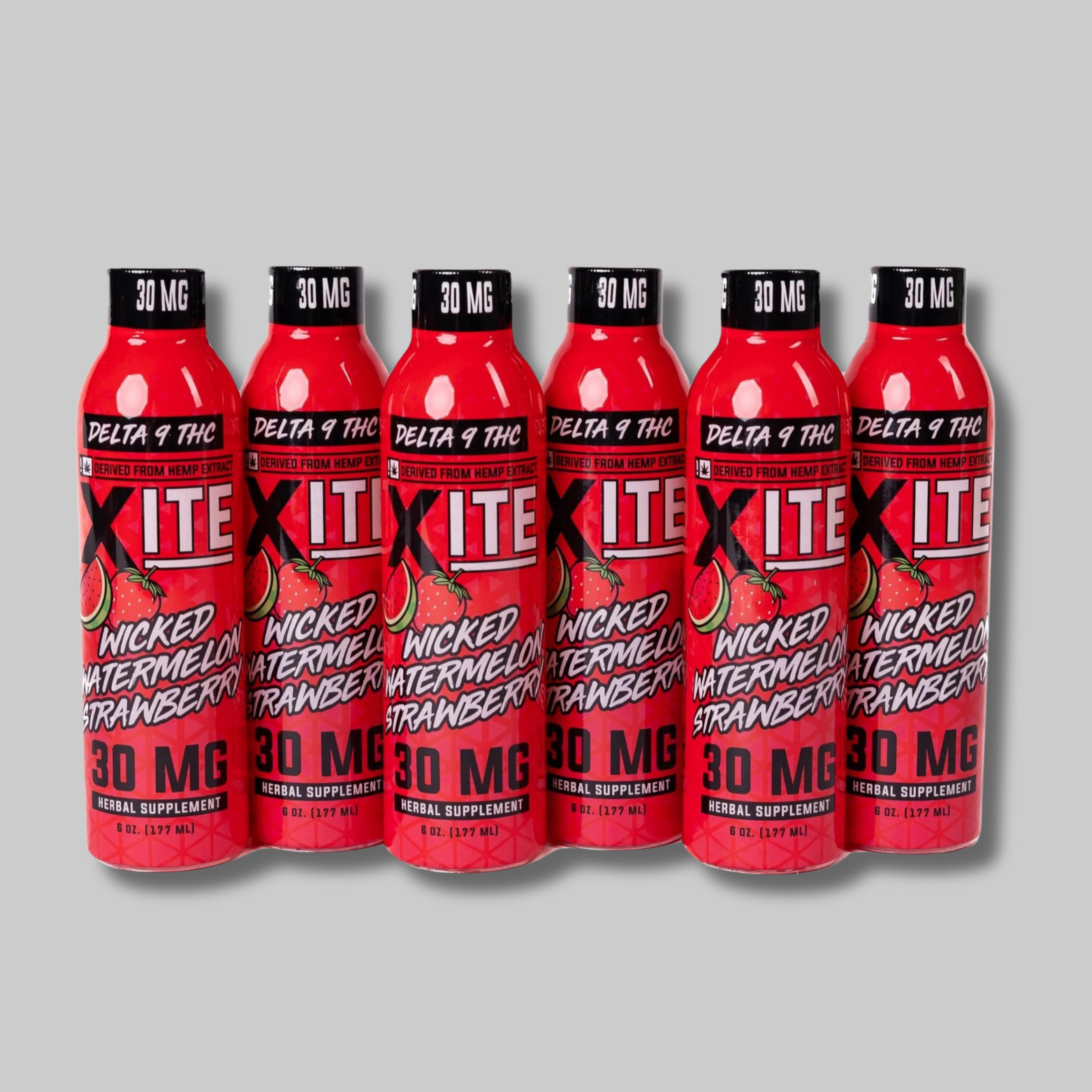 Xite | 30mg Delta-9 THC Wicked Watermelon Strawberry Drink (6oz