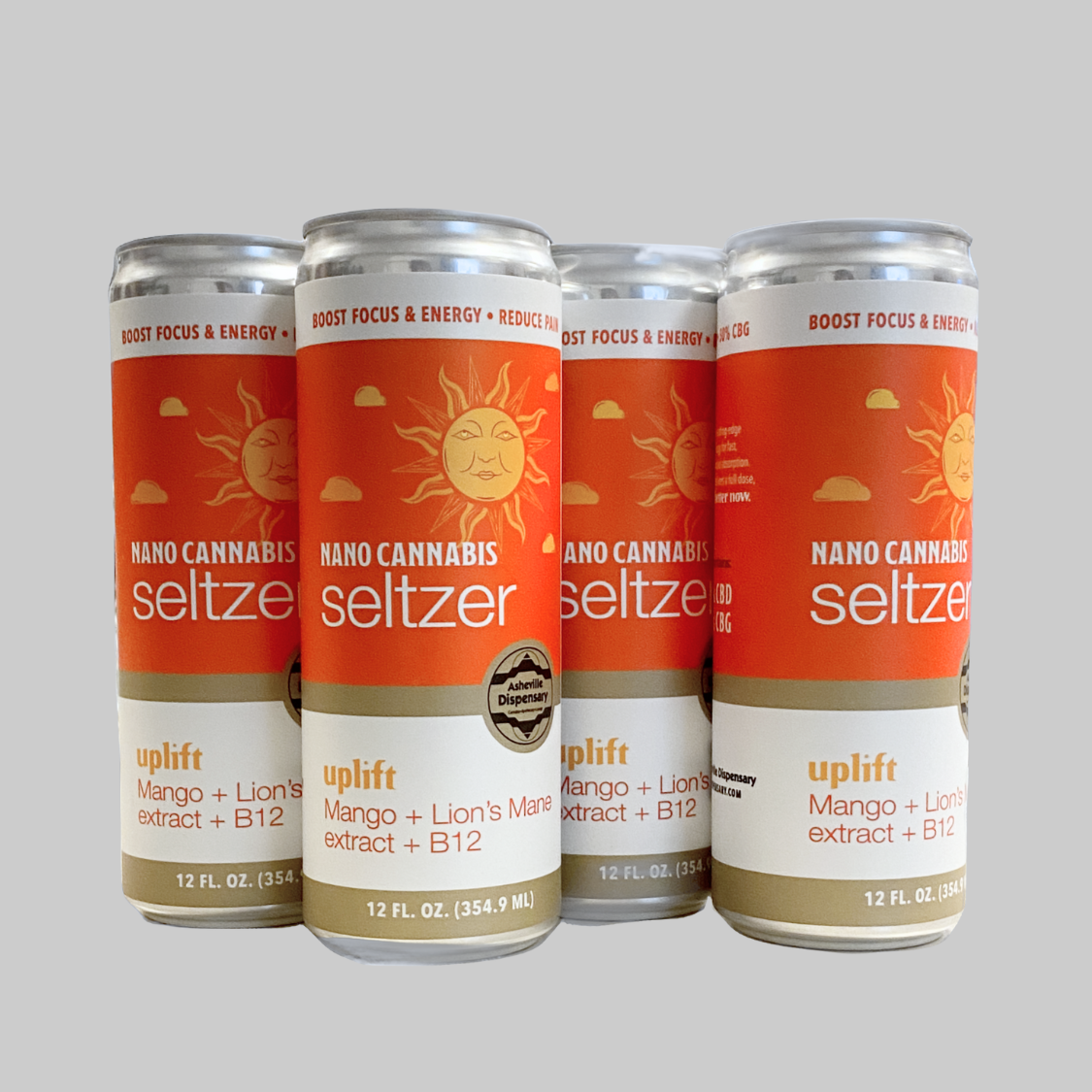 Asheville Dispensary | CBD/CBG Seltzer - Uplift (12oz) | CBD Farmacy