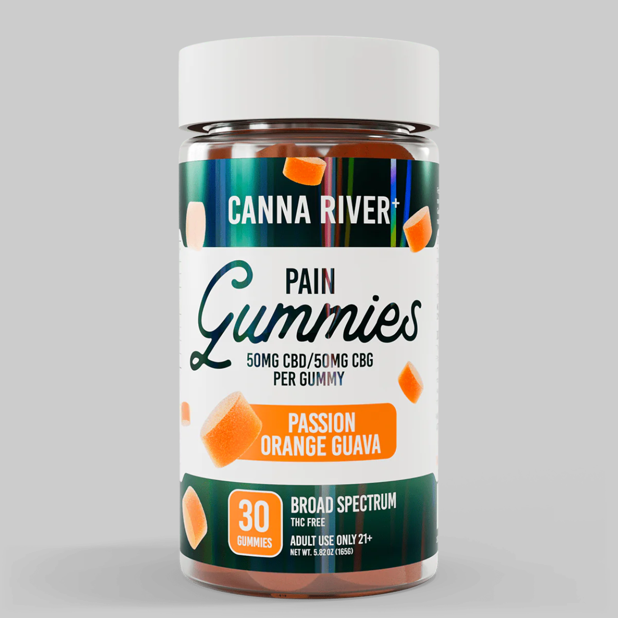 Canna River | CBD + CBG Pain Gummies - Passion Orange Guava (THC