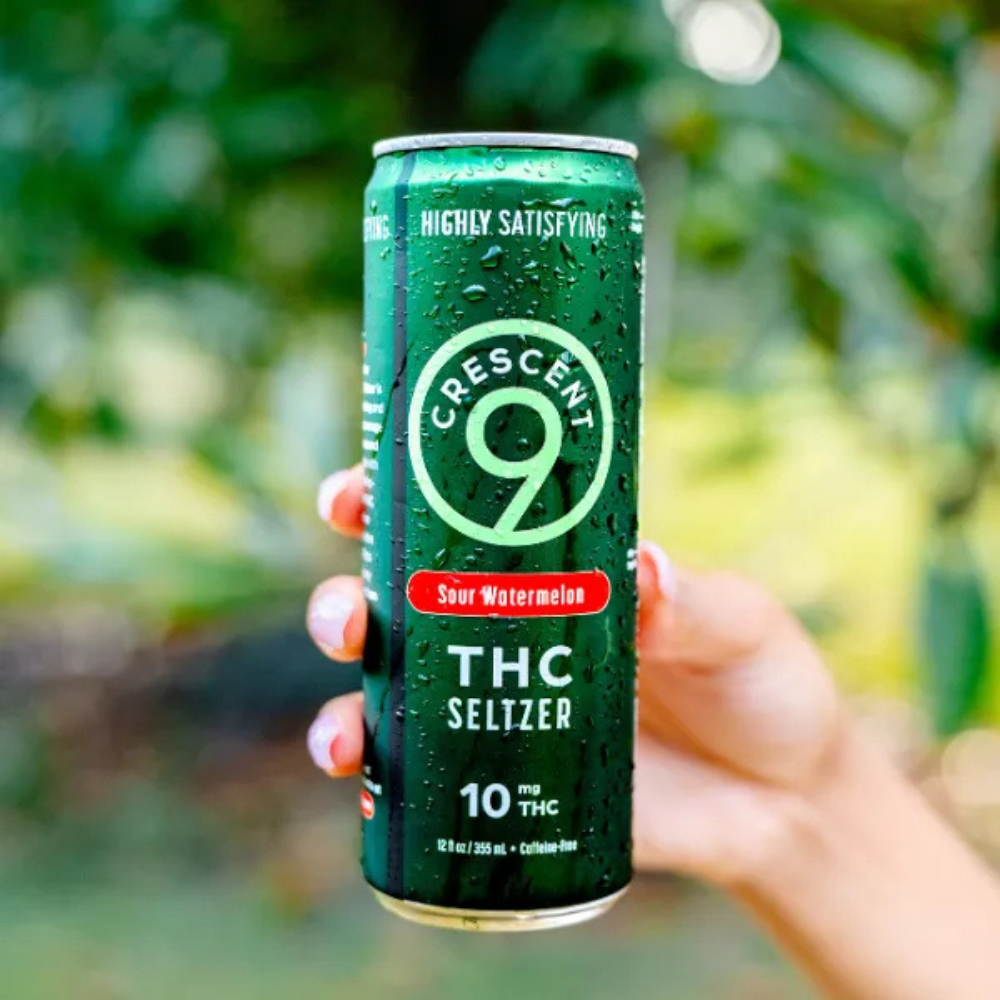Crescent 9 | 10mg Delta-9 THC Sour Watermelon Seltzer (12oz) | CBD