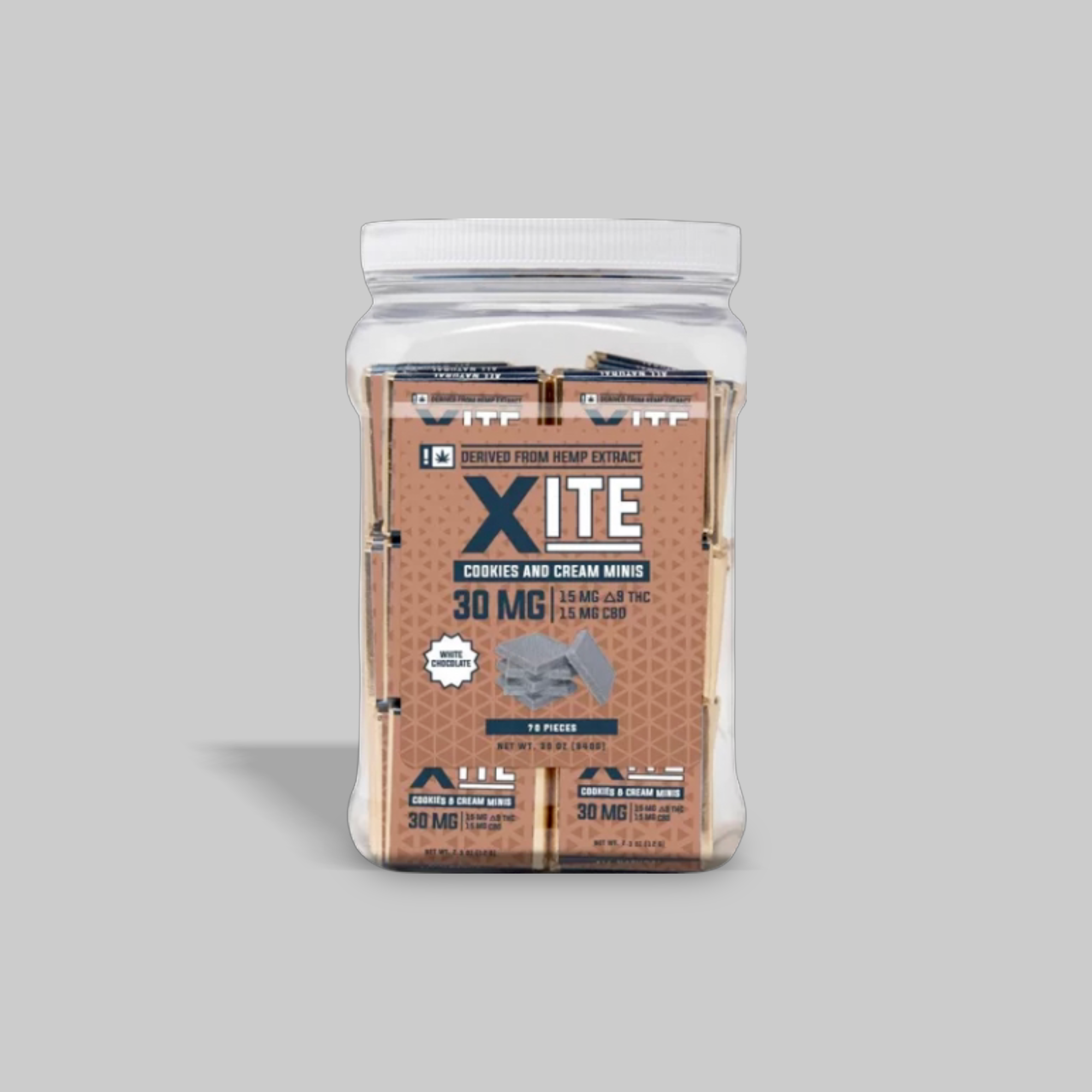 Xite Cookies & Cream Delta 9 THC Candies (15mg/15mg) CBD Farmacy Distro